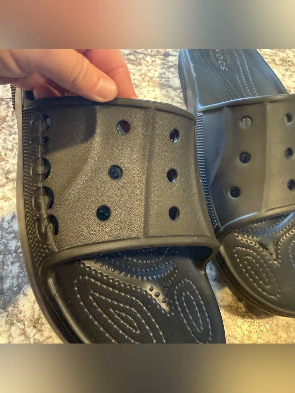 Crocs Baya II Slide Sandals Mens 13 Black Slip On Comfort New!